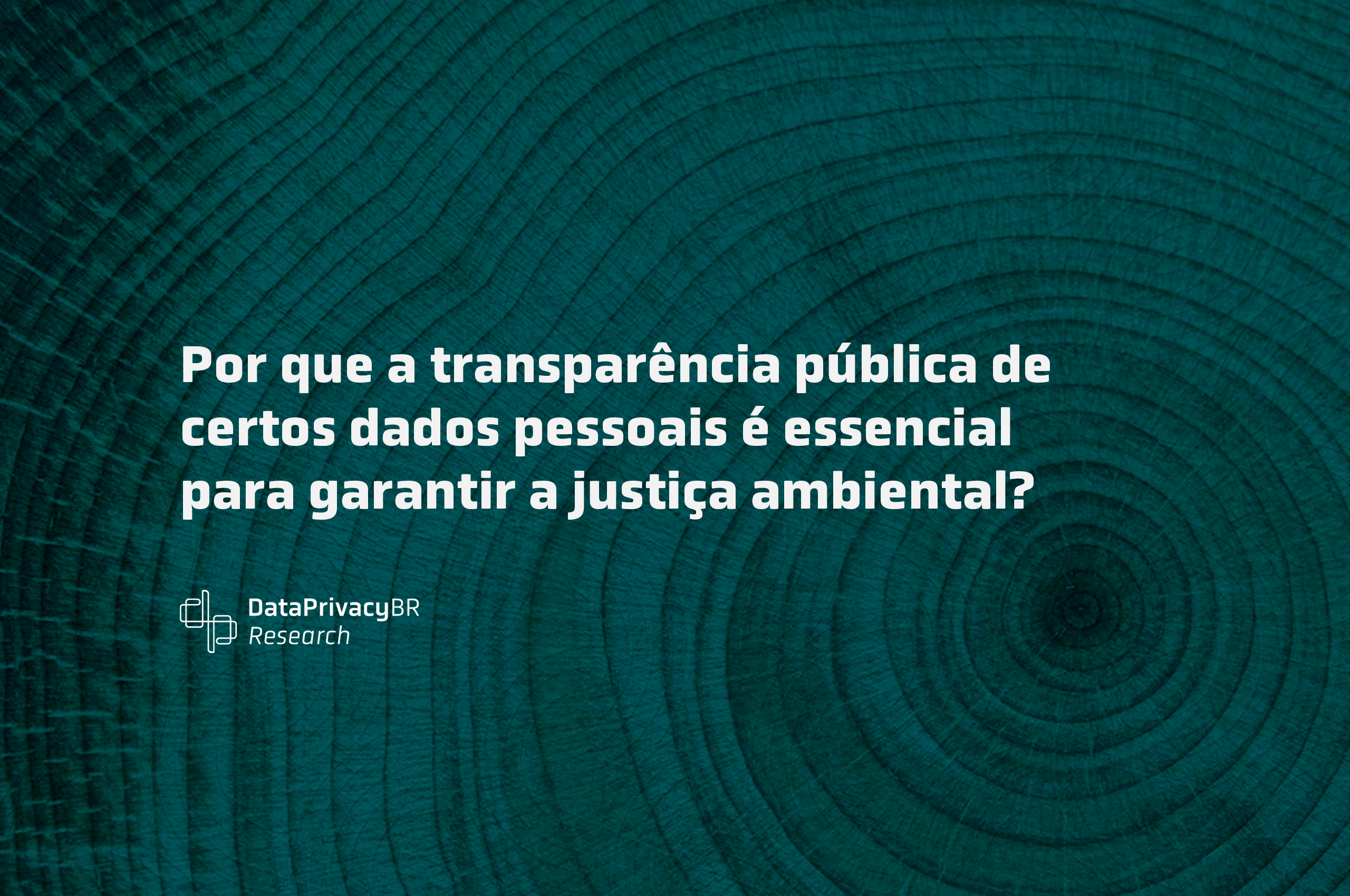 Por que a transparência pública de certos dados pessoais é essencial para garantir a justiça ambiental?